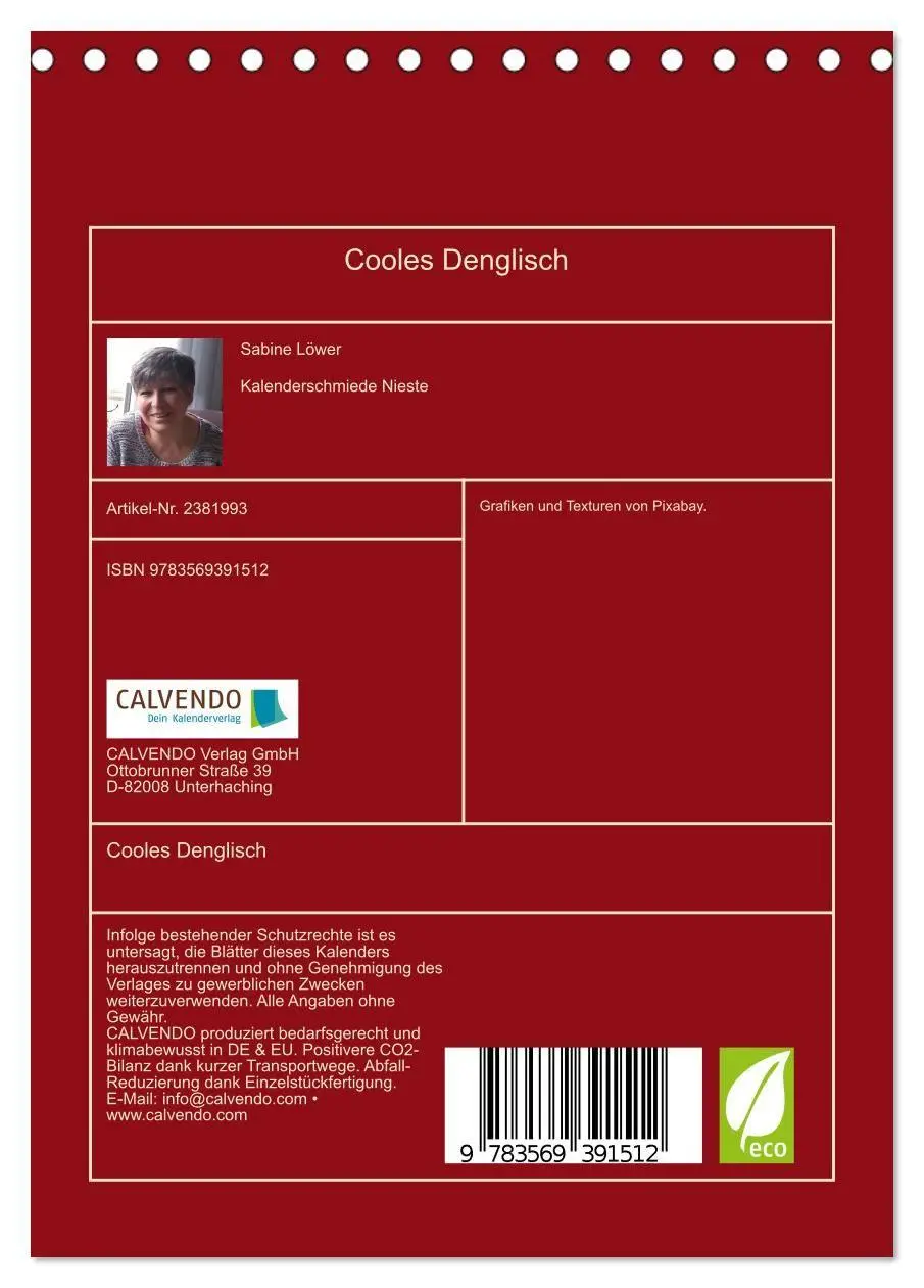 Bild: 9783569391512 | Cooles Denglisch (Tischkalender 2027 DIN A5 hoch), CALVENDO...