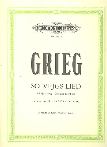 Cover: 9790014011512 | Solveig's Song | Edvard Grieg | Buch | Edition Peters