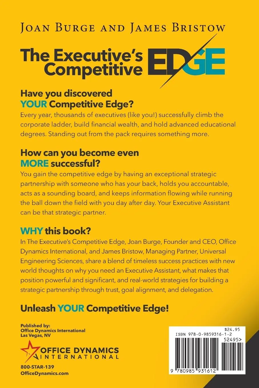 Rückseite: 9780985931612 | The Executive's Competitive Edge: Why You Need to Leverage the...