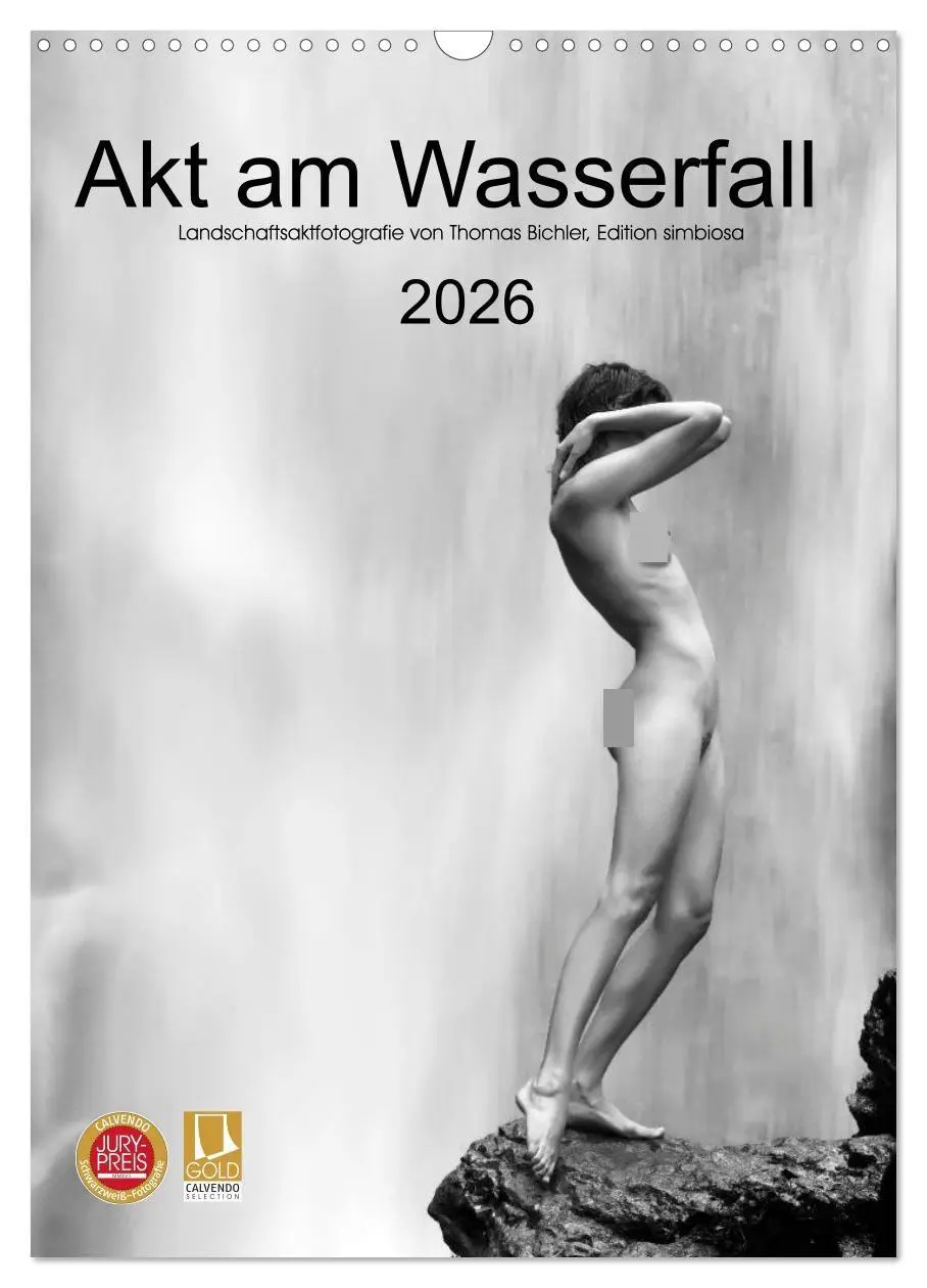 Cover: 9783516431612 | Akt am Wasserfall (Wandkalender 2026 DIN A3 hoch), CALVENDO...
