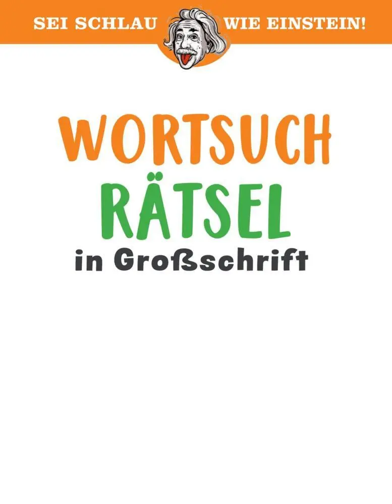 Rückseite: 9783625191612 | Sei schlau wie Einstein! - Wortsuchrätsel in Großschrift | Taschenbuch