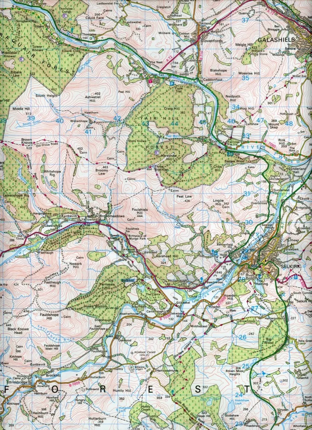 Bild: 9780319261712 | Peebles, Galashiels &amp; Selkirk, Tweed Valley | Ordnance Survey | 2016