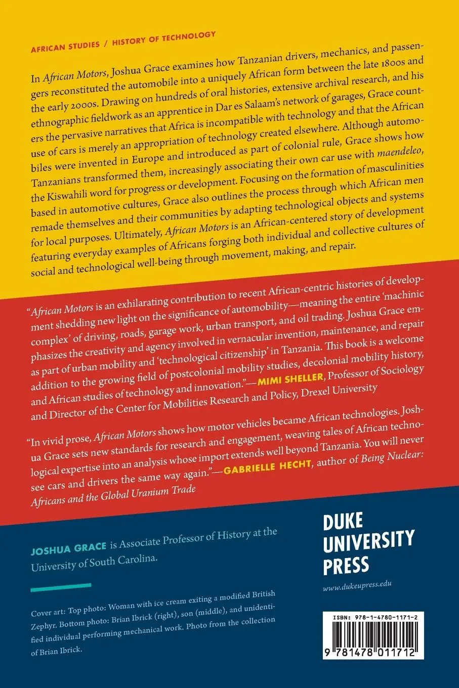 Rückseite: 9781478011712 | African Motors | Technology, Gender, and the History of Development