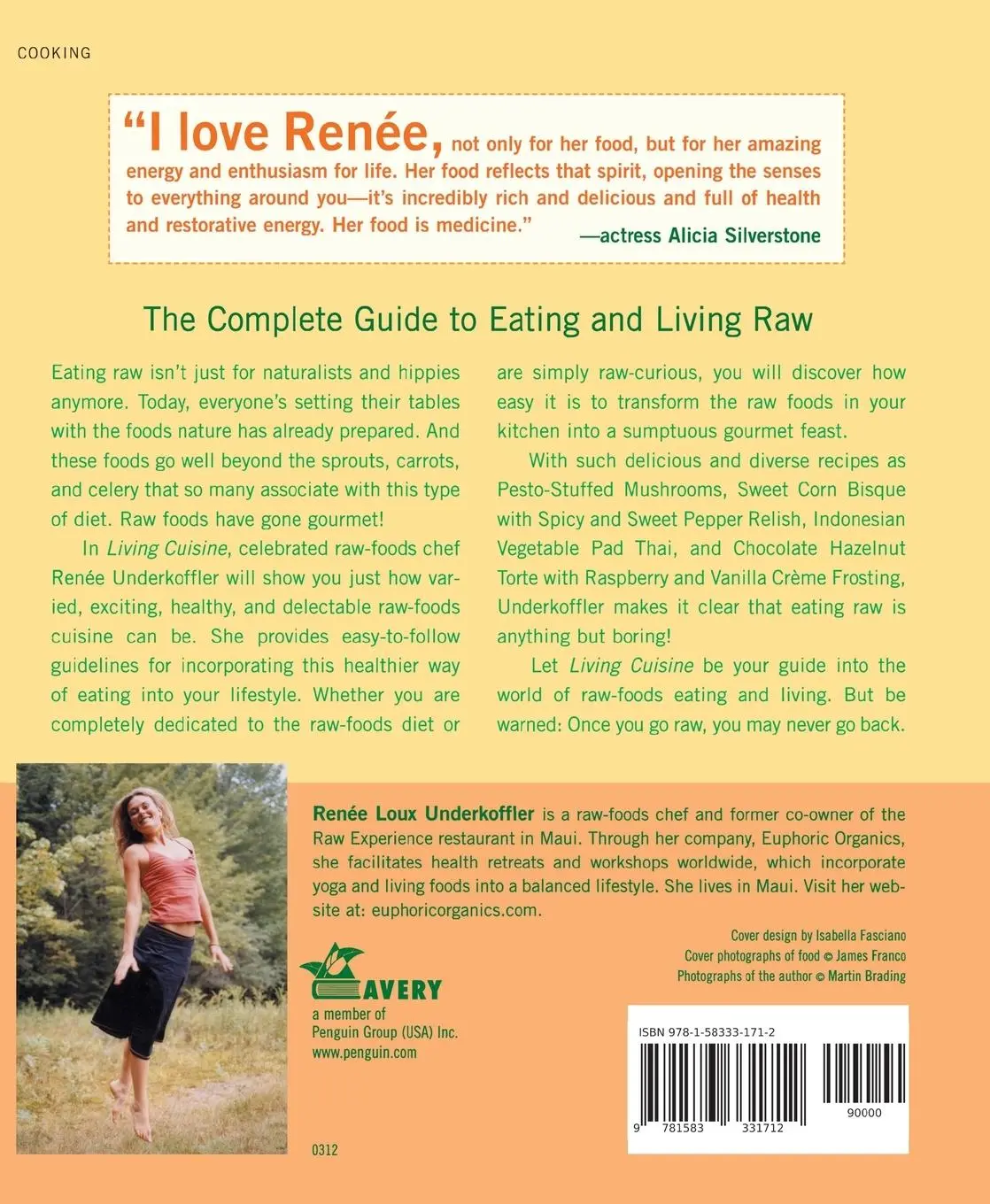 Rückseite: 9781583331712 | Living Cuisine | The Art and Spirit of Raw Foods | Underkoffler | Buch