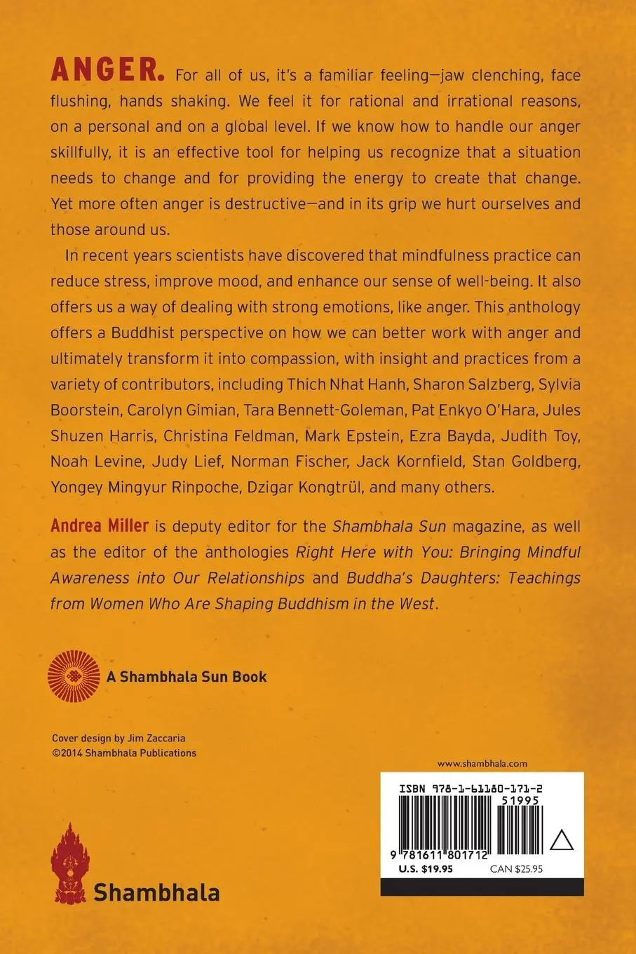 Rückseite: 9781611801712 | All the Rage | Buddhist Wisdom on Anger and Acceptance | Taschenbuch