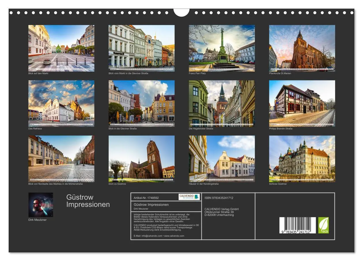 Bild: 9783435241712 | Güstrow Impressionen (Wandkalender 2025 DIN A3 quer), CALVENDO...