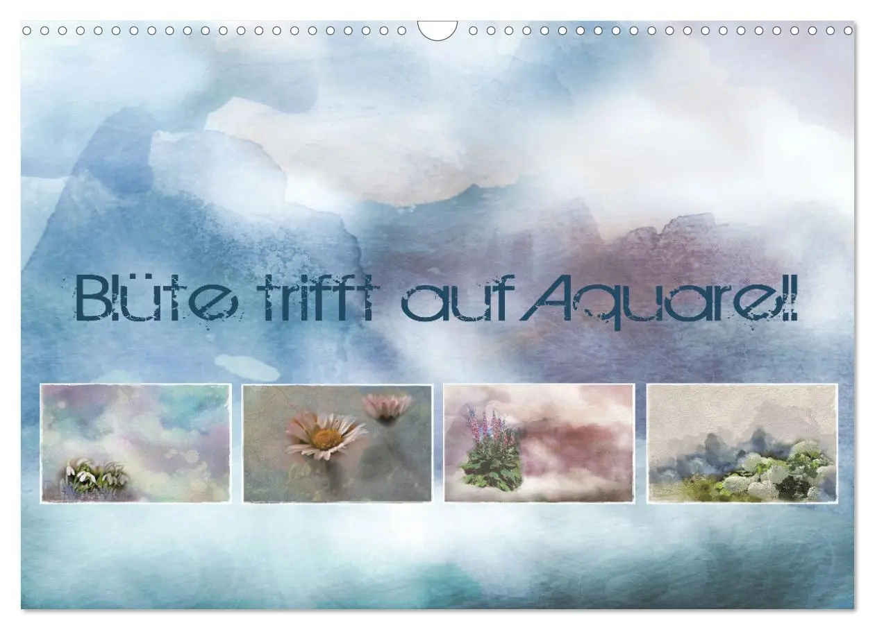 Cover: 9783457261712 | Blüte trifft auf Aquarell (Wandkalender 2026 DIN A3 quer), CALVENDO...