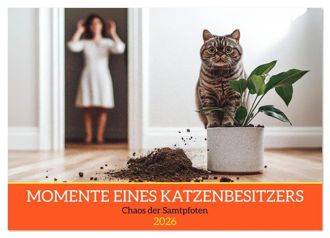 Cover: 9783457331712 | Momente eines Katzenbesitzers - Chaos der Samtpfoten (Wandkalender...