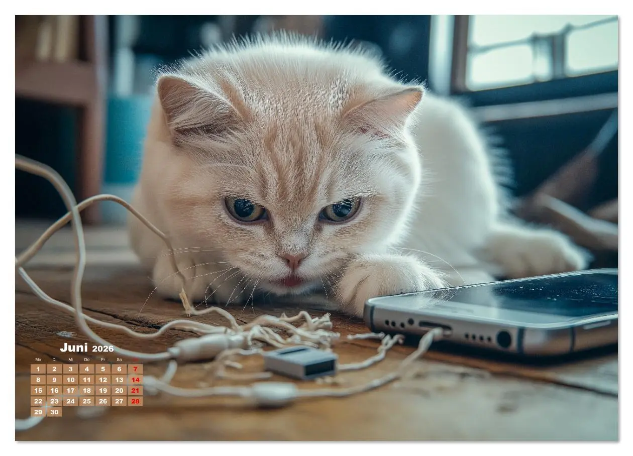 Bild: 9783457331712 | Momente eines Katzenbesitzers - Chaos der Samtpfoten (Wandkalender...