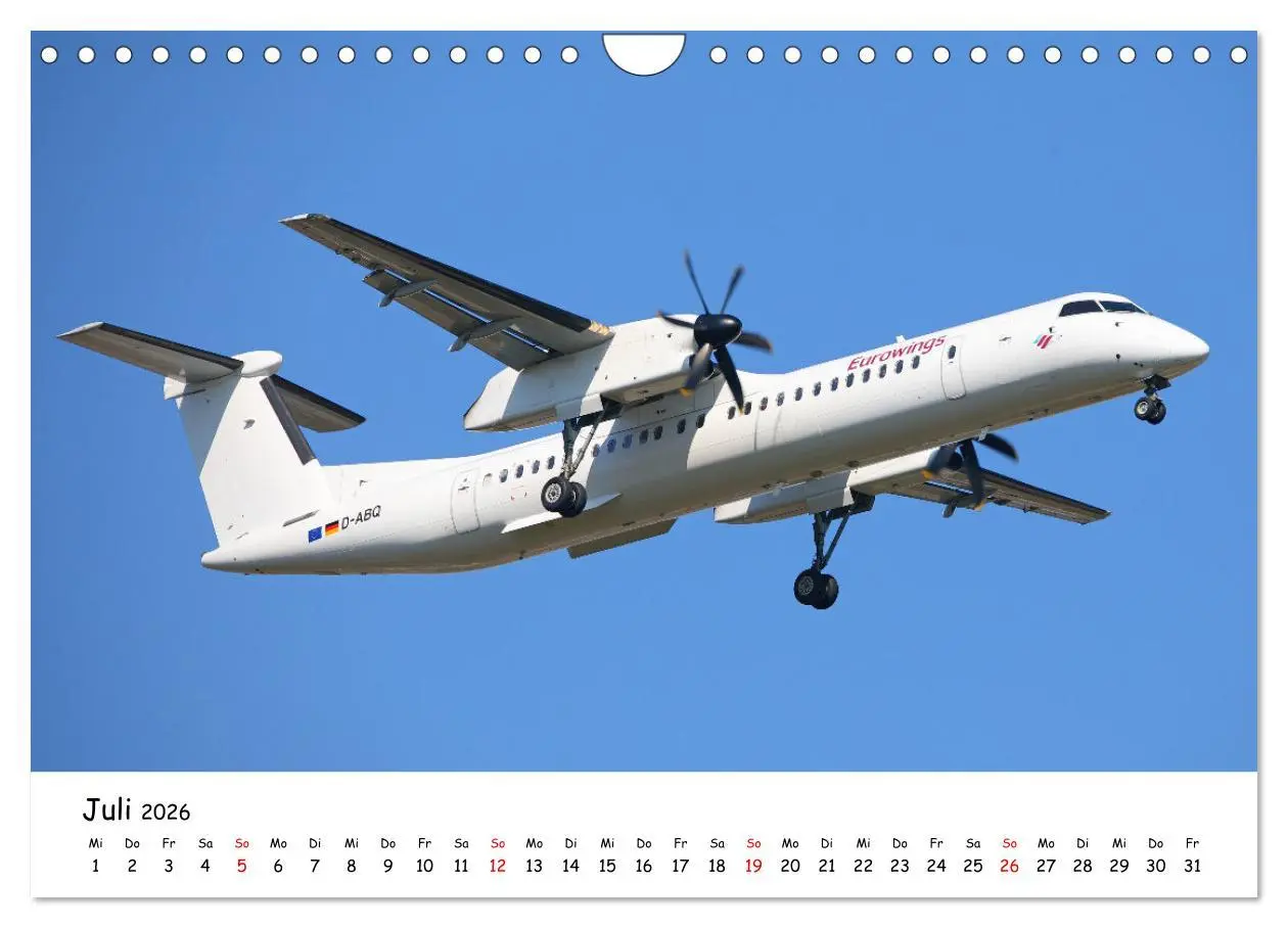 Bild: 9783457641712 | Flugzeuge am blauen Himmel (Wandkalender 2026 DIN A4 quer),...