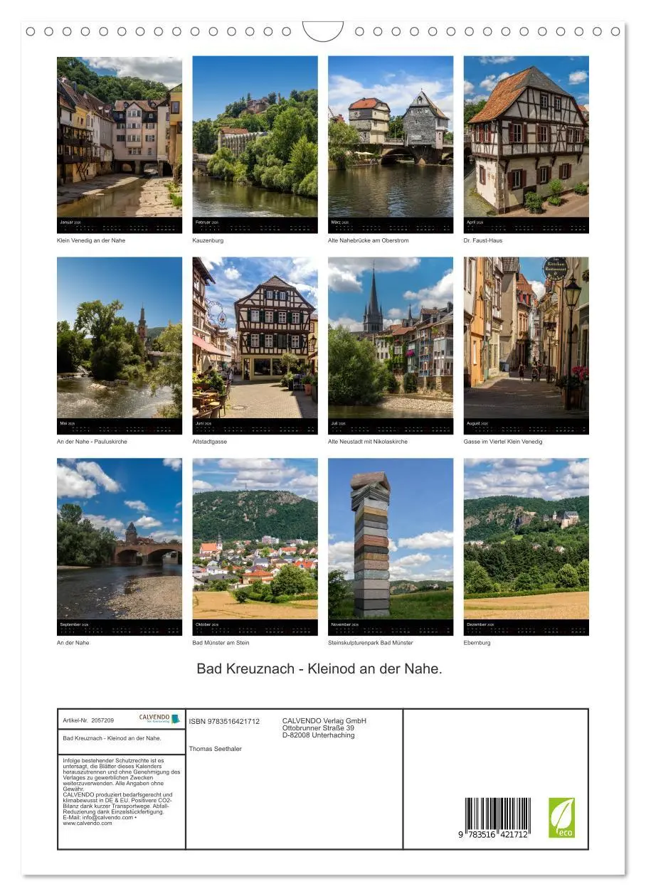 Bild: 9783516421712 | Bad Kreuznach - Kleinod an der Nahe. (Wandkalender 2026 DIN A3...