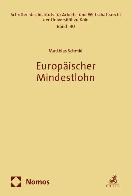 Cover: 9783756001712 | Europäischer Mindestlohn | Matthias Schmid | Taschenbuch | 561 S.