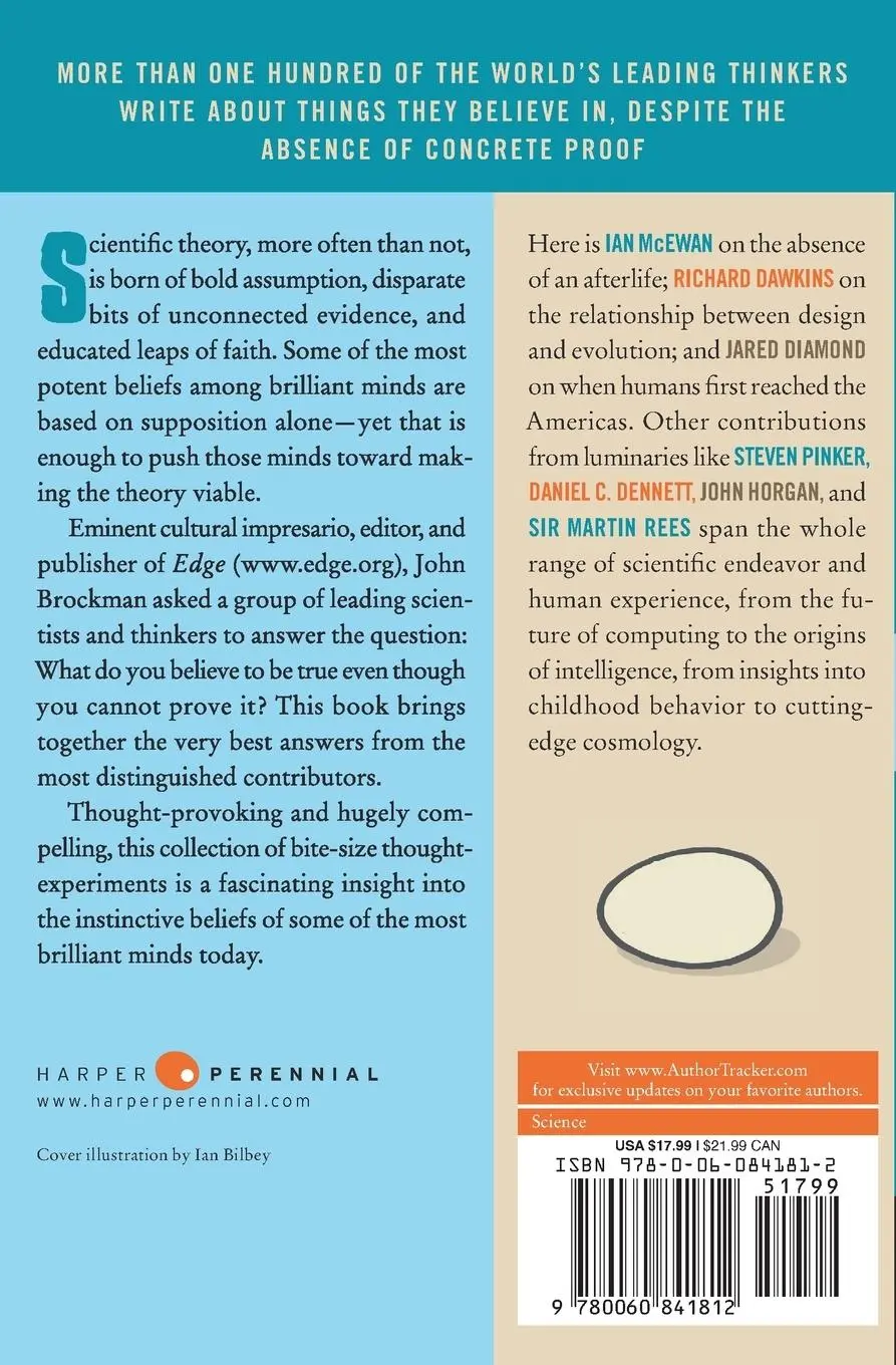 Rückseite: 9780060841812 | What We Believe But Cannot Prove | John Brockman | Taschenbuch | 2006