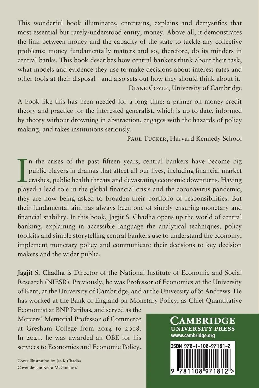 Rückseite: 9781108971812 | The Money Minders | Jagjit Chadha | Taschenbuch | Englisch | 2022