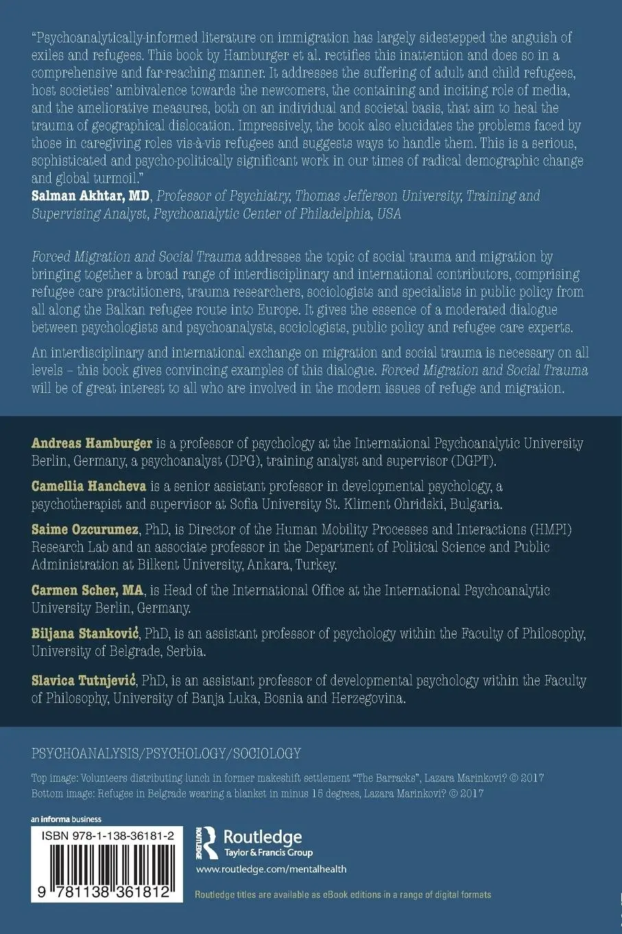 Rückseite: 9781138361812 | Forced Migration and Social Trauma | Andreas Hamburger (u. a.) | Buch