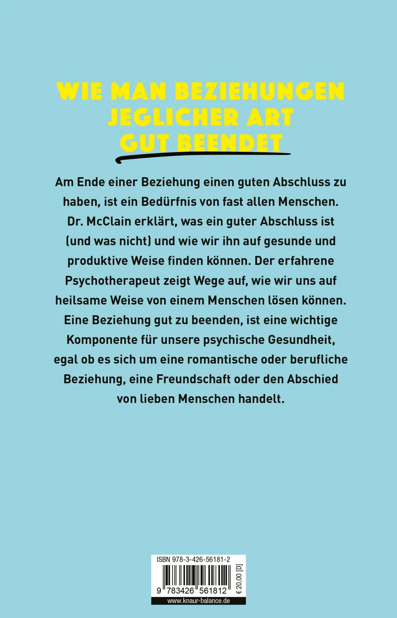 Rückseite: 9783426561812 | Good Bye! | Von der Kraft, Dinge gut zu beenden | Gary McClain | Buch
