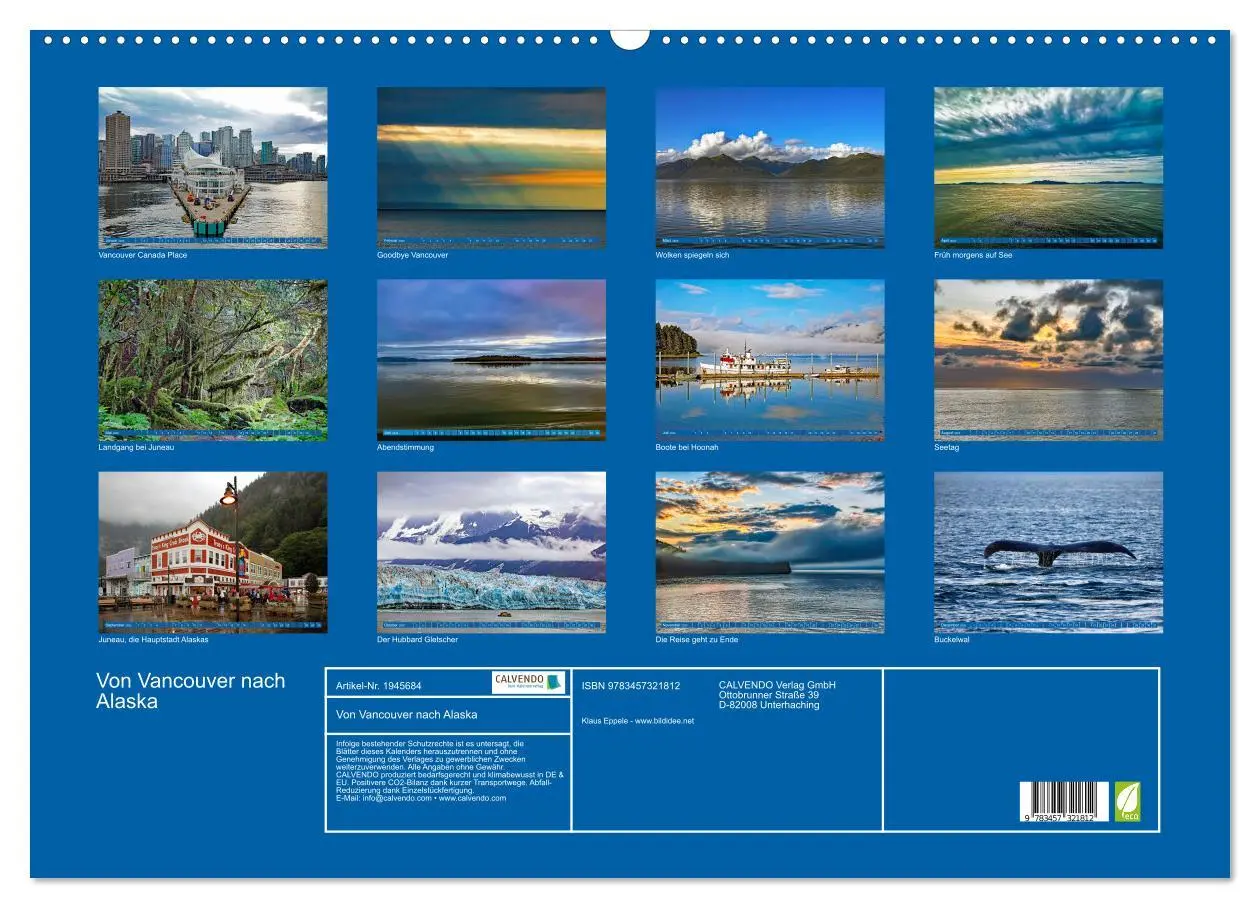Bild: 9783457321812 | Von Vancouver nach Alaska (Wandkalender 2026 DIN A2 quer), CALVENDO...