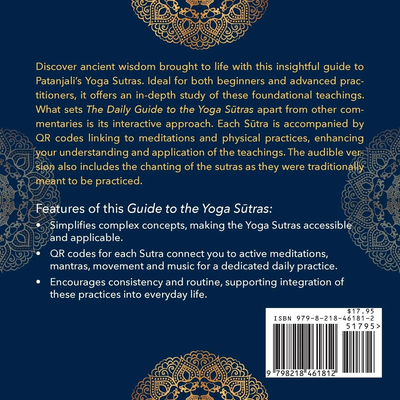 Rückseite: 9798218461812 | The Daily Guide to the Yoga Sutras | Susan Fendler | Taschenbuch