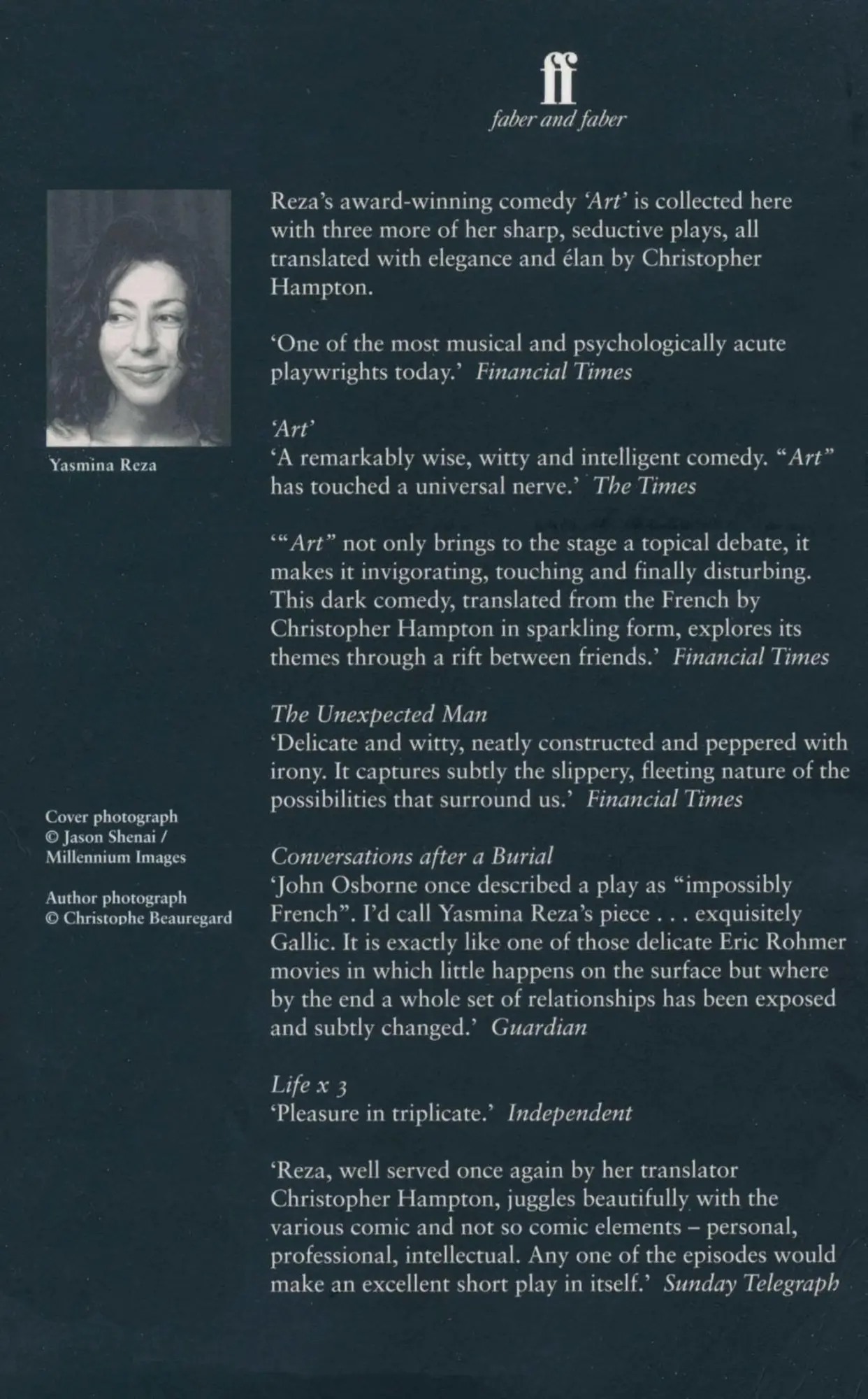 Rückseite: 9780571221912 | Yasmina Reza | Yasmina Reza | Taschenbuch | Paperback | Englisch