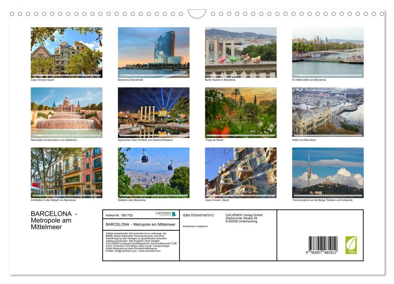 Bild: 9783457481912 | BARCELONA - Metropole am Mittelmeer (Wandkalender 2026 DIN A3...