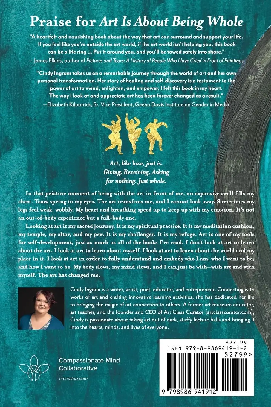 Rückseite: 9798986941912 | Art Is About Being Whole | A Memoir | Cindy Ingram | Taschenbuch