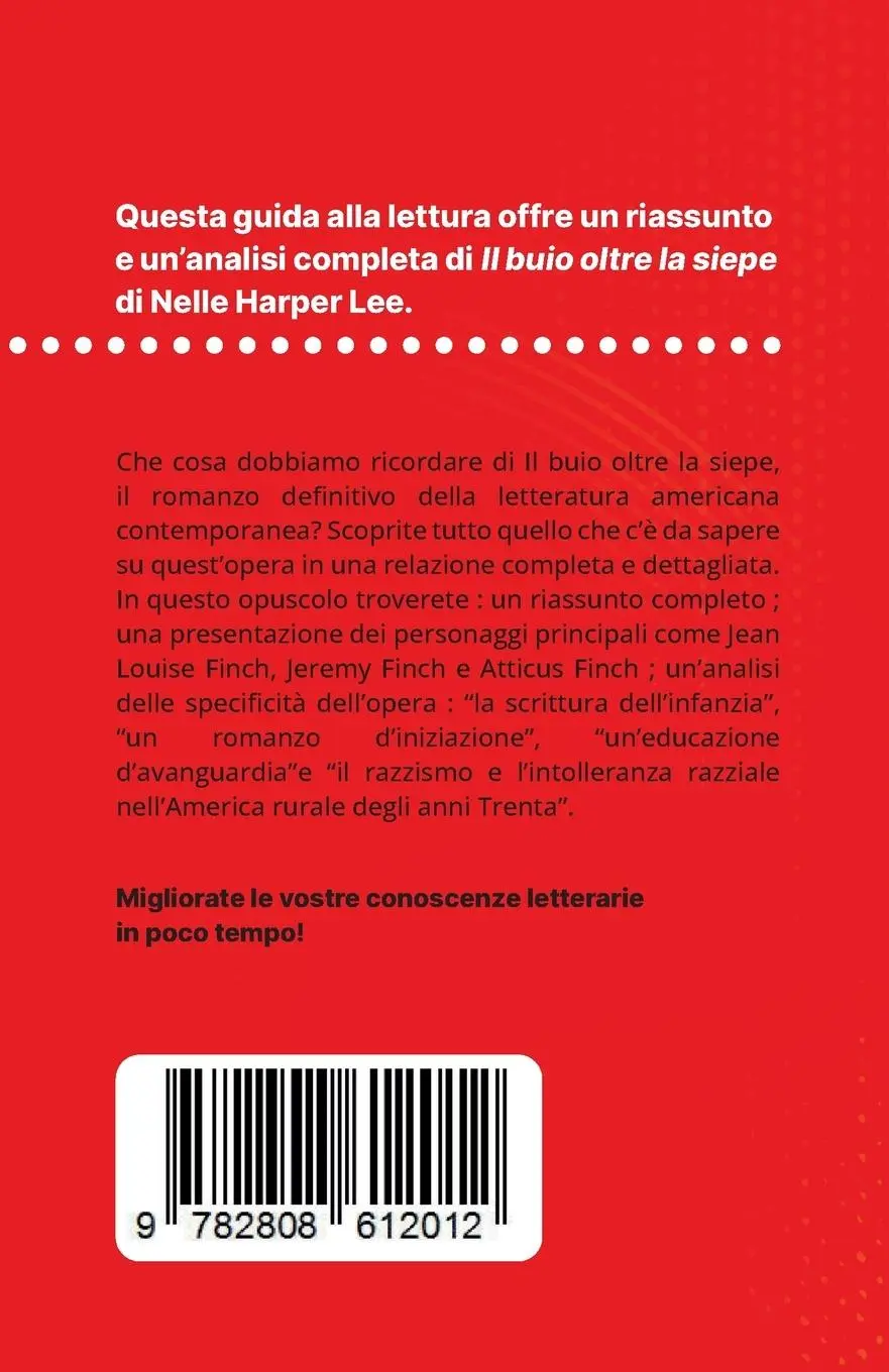 Rückseite: 9782808612012 | Il buio oltre la siepe di Nelle Harper Lee (Analisi del libro) | Buch