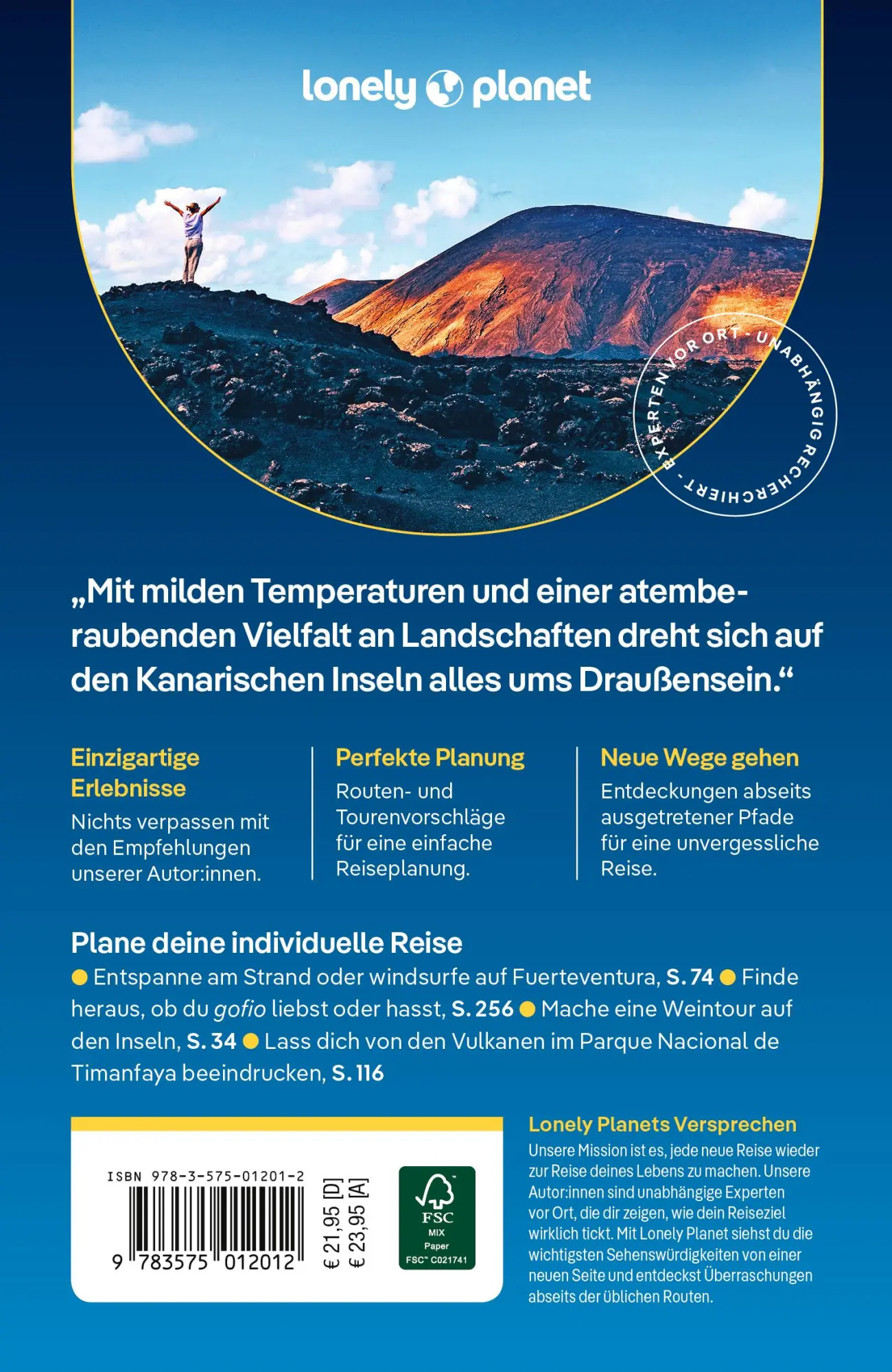 Rückseite: 9783575012012 | LONELY PLANET Reiseführer Kanarische Inseln | Isabella Noble (u. a.)