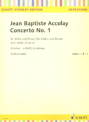 Cover: 9790001162012 | Concerto No. 1 A minor | Ulrich Schliephake | Buch | Schott Music