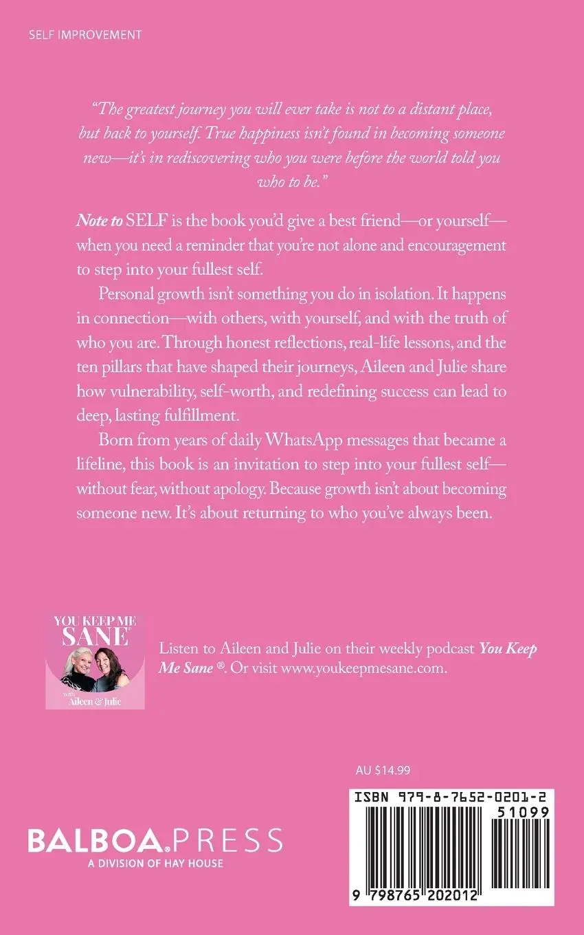Rückseite: 9798765202012 | Note to SELF | Aileen Harvey (u. a.) | Taschenbuch | Englisch | 2025