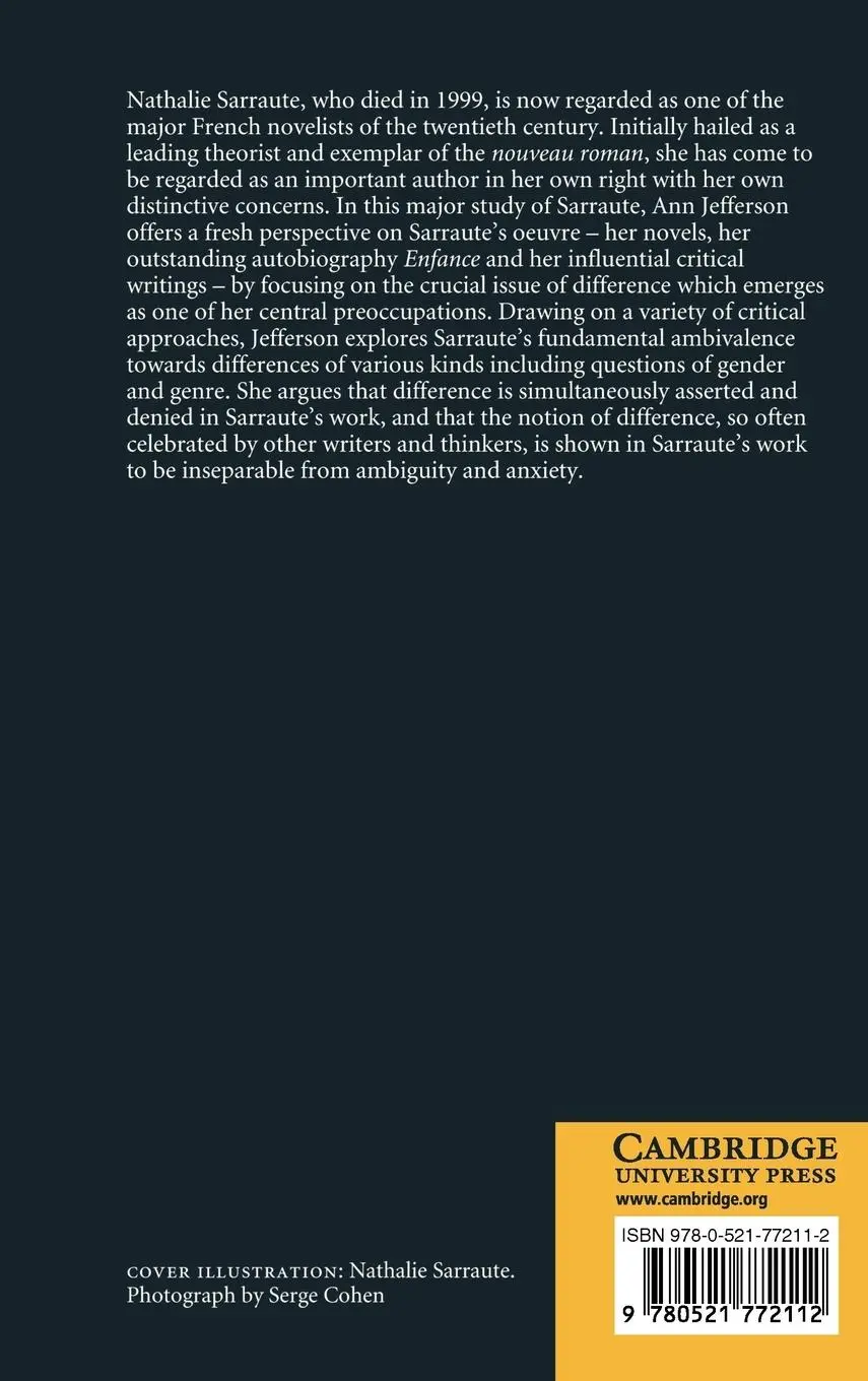 Rückseite: 9780521772112 | Nathalie Sarraute, Fiction and Theory | Questions of Difference | Buch