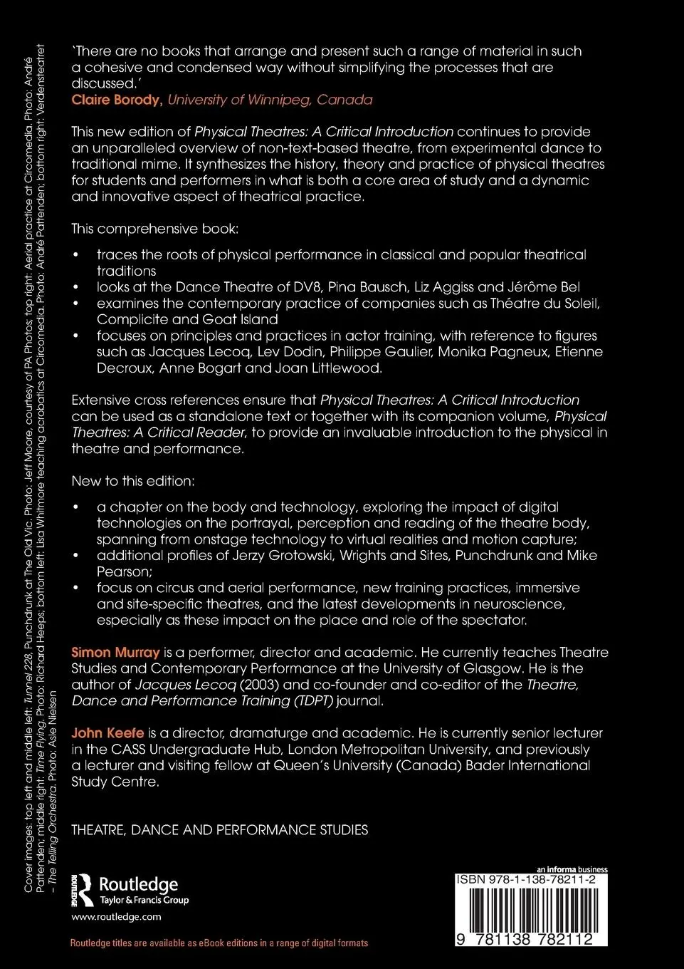 Rückseite: 9781138782112 | Physical Theatres | A Critical Introduction | Simon Murray (u. a.)