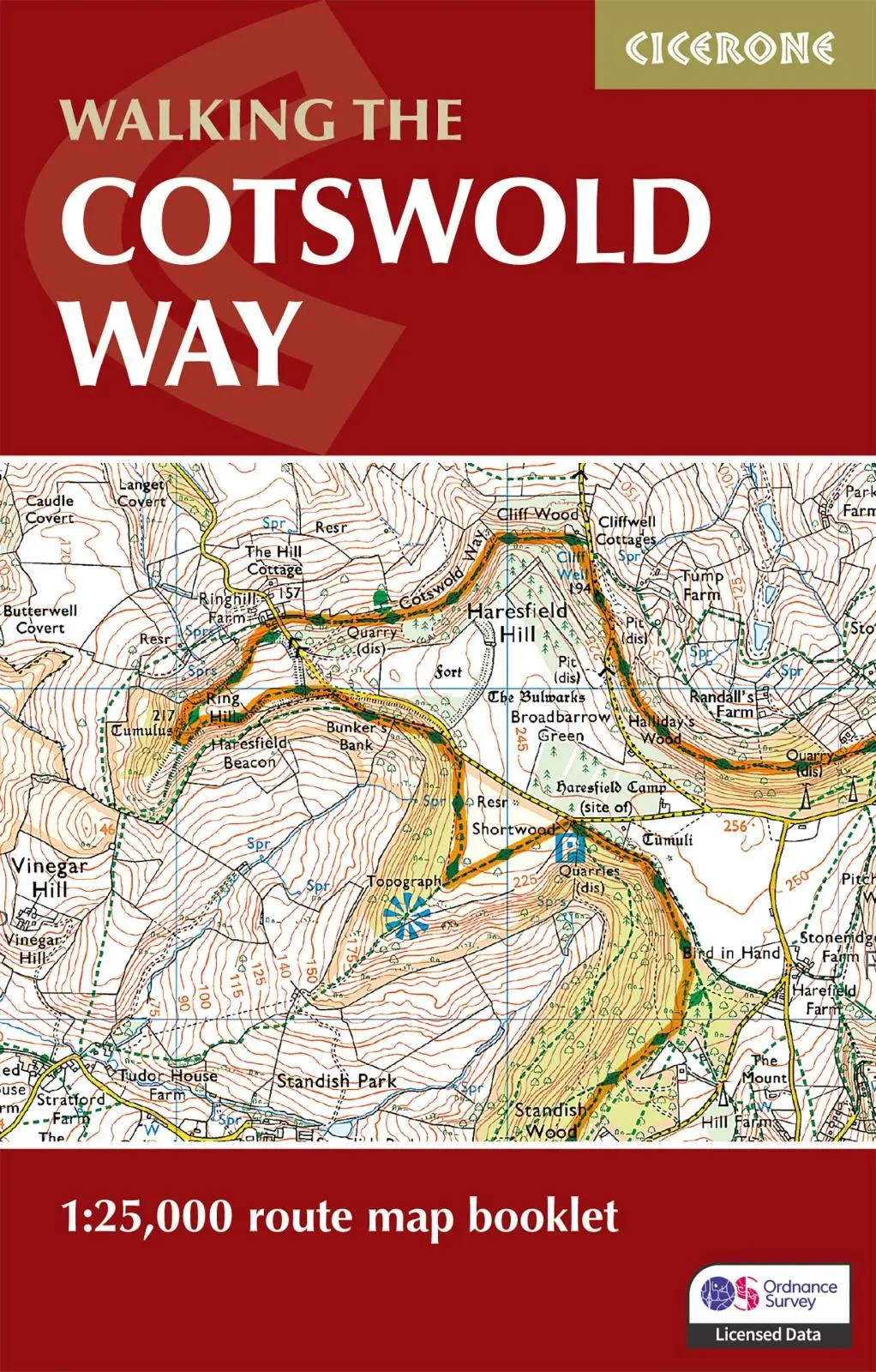 Cover: 9781786312112 | The Cotswold Way Map Booklet | 1:25,000 OS Route Mapping | Taschenbuch