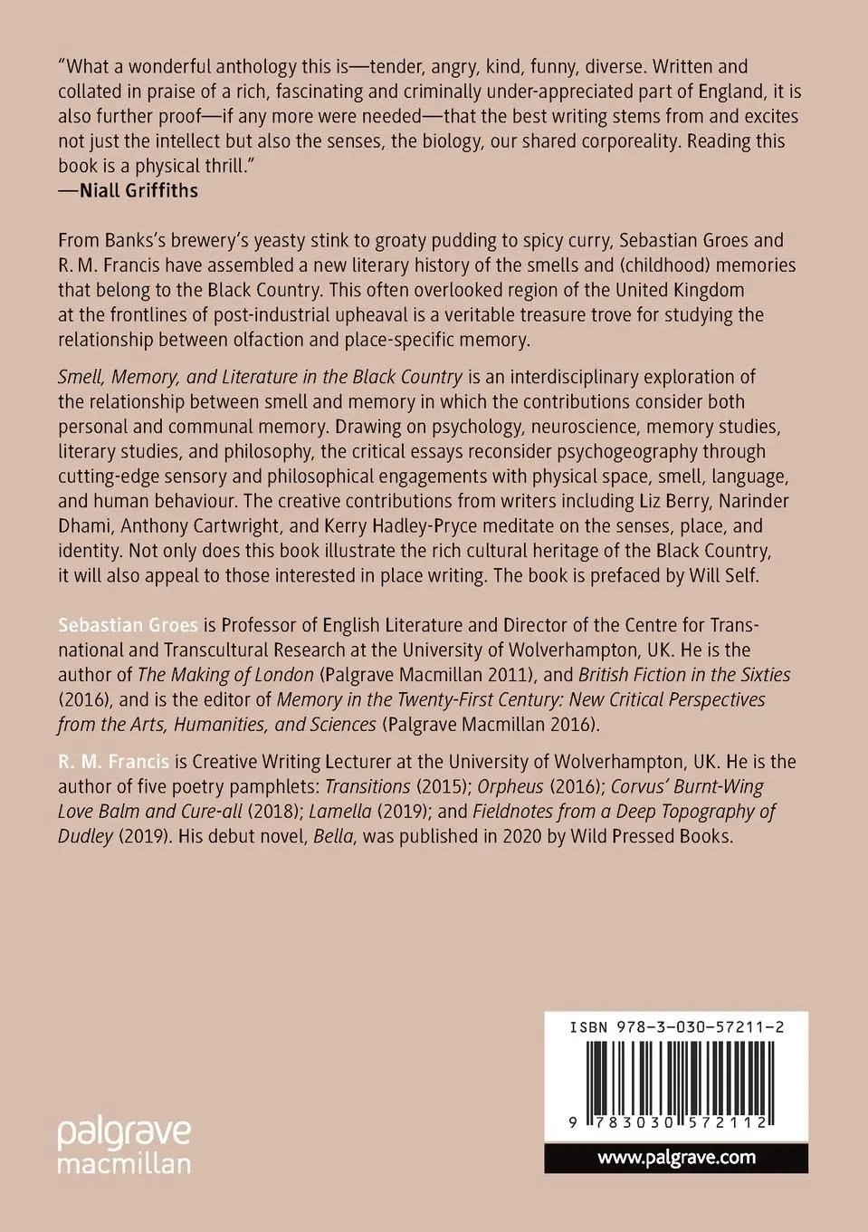 Rückseite: 9783030572112 | Smell, Memory, and Literature in the Black Country | Groes (u. a.)