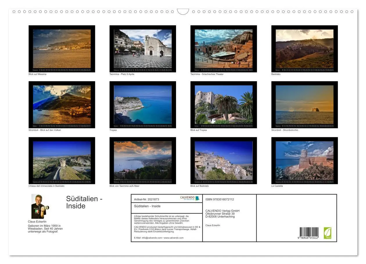 Bild: 9783516072112 | Süditalien - Inside (Wandkalender 2026 DIN A2 quer), CALVENDO...