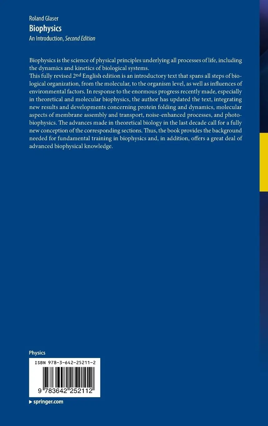 Rückseite: 9783642252112 | Biophysics | An Introduction | Roland Glaser | Buch | xx | Englisch