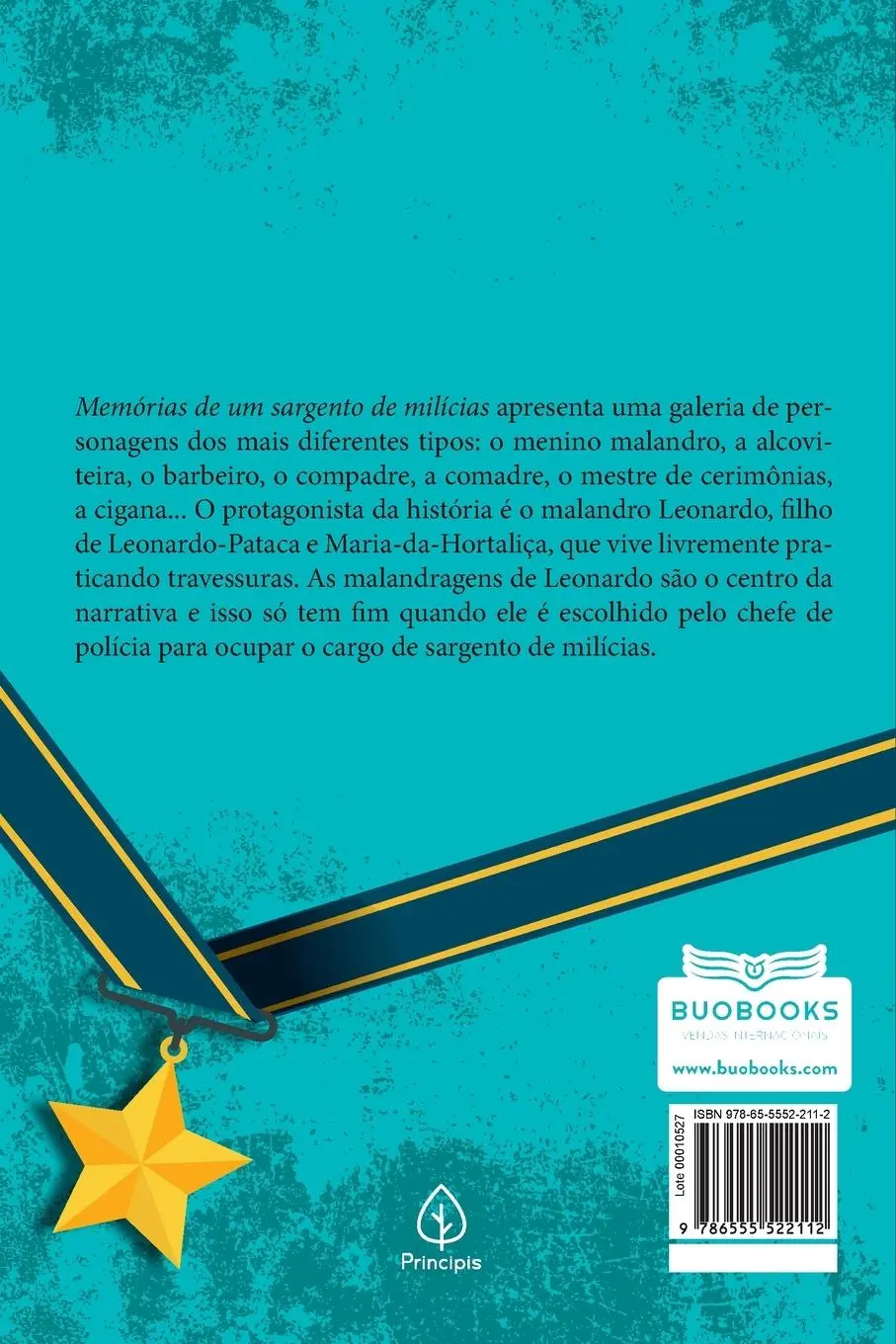 Rückseite: 9786555522112 | Memórias de um sargento de milícias | Manuel Antônio de Almeida | Buch