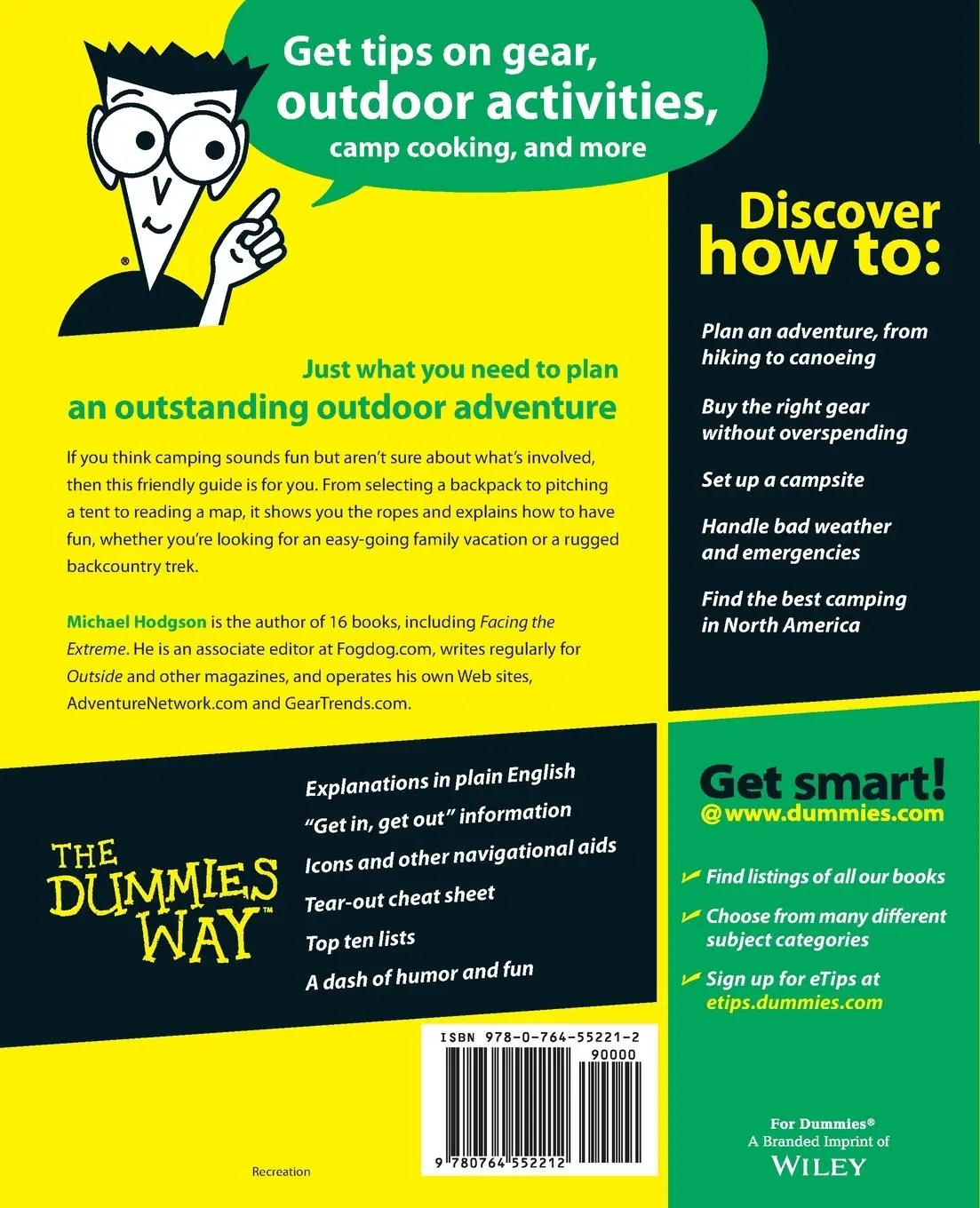 Rückseite: 9780764552212 | Camping for Dummies | Michael Hodgson | Taschenbuch | Englisch | 2000
