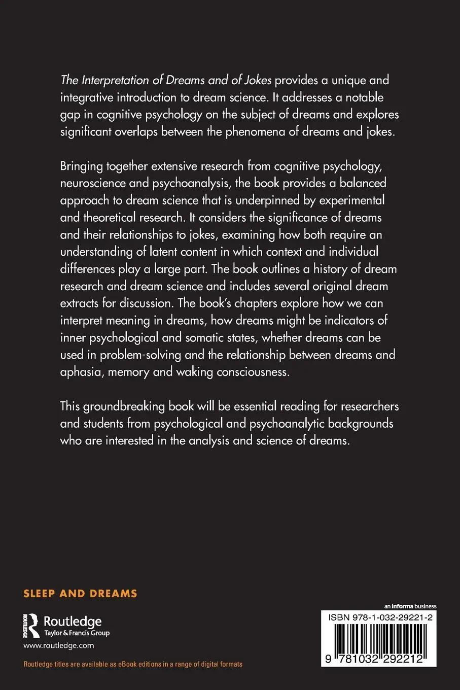 Rückseite: 9781032292212 | The Interpretation of Dreams and of Jokes | The Art and the Science
