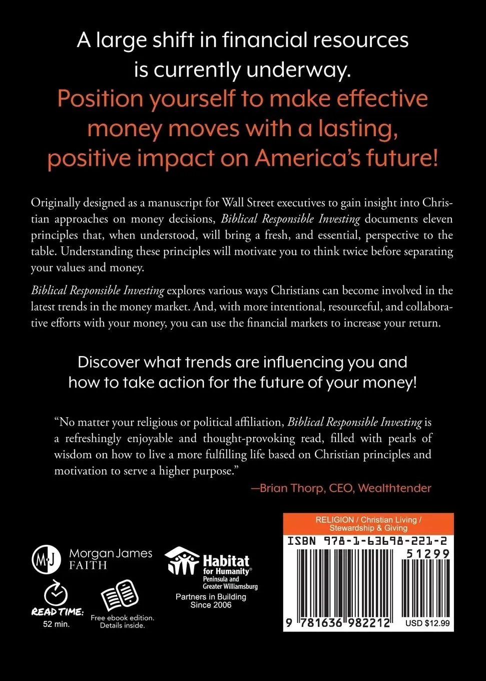 Rückseite: 9781636982212 | Biblical Responsible Investing | Insights for Kingdom-Minded Investors