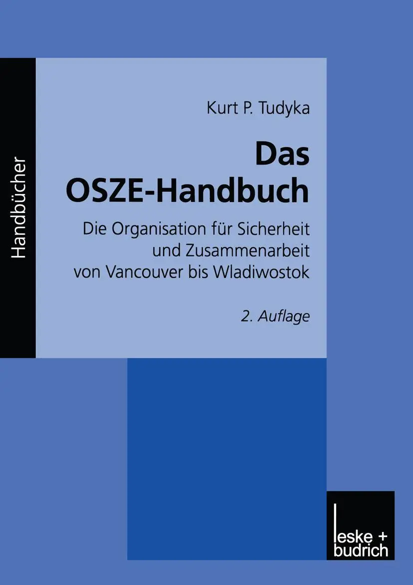 Cover: 9783322922212 | Das OSZE-Handbuch | Kurt P Tudyka | Taschenbuch | 251 S. | Deutsch