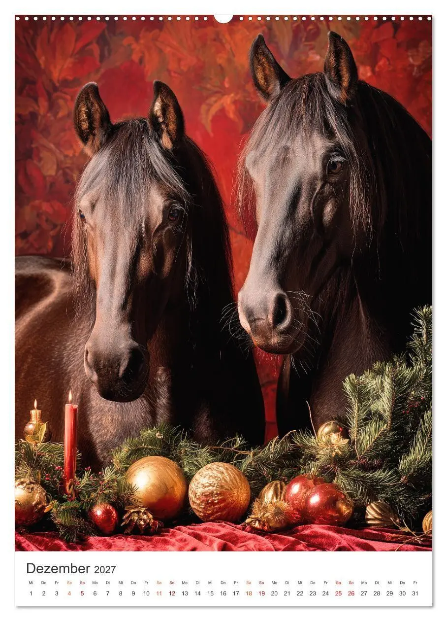 Bild: 9783516752212 | Edle Pferde (Wandkalender 2027 DIN A2 hoch), CALVENDO Monatskalender