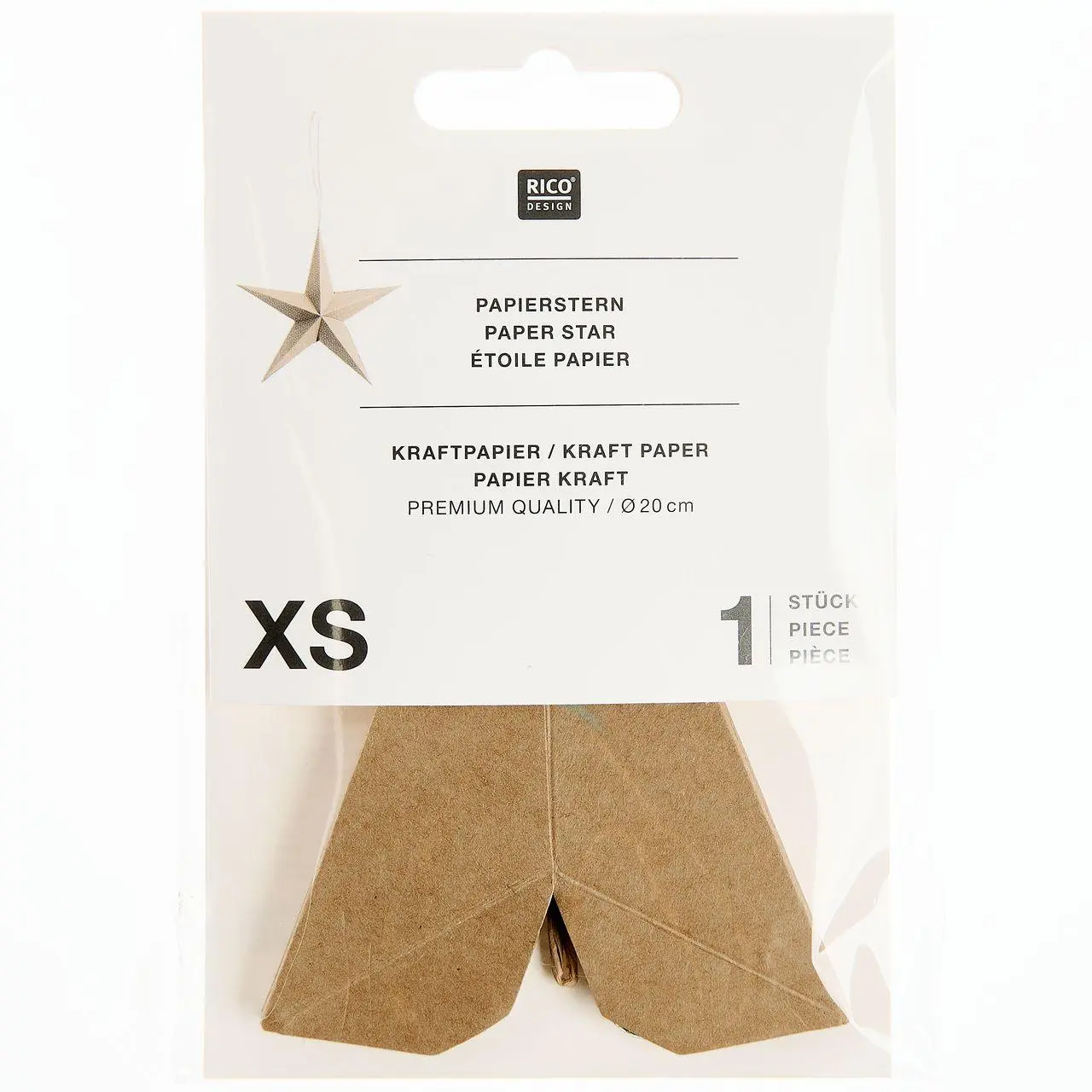 Papierstern, Kraftpapier, 20 cm, FSC MIX