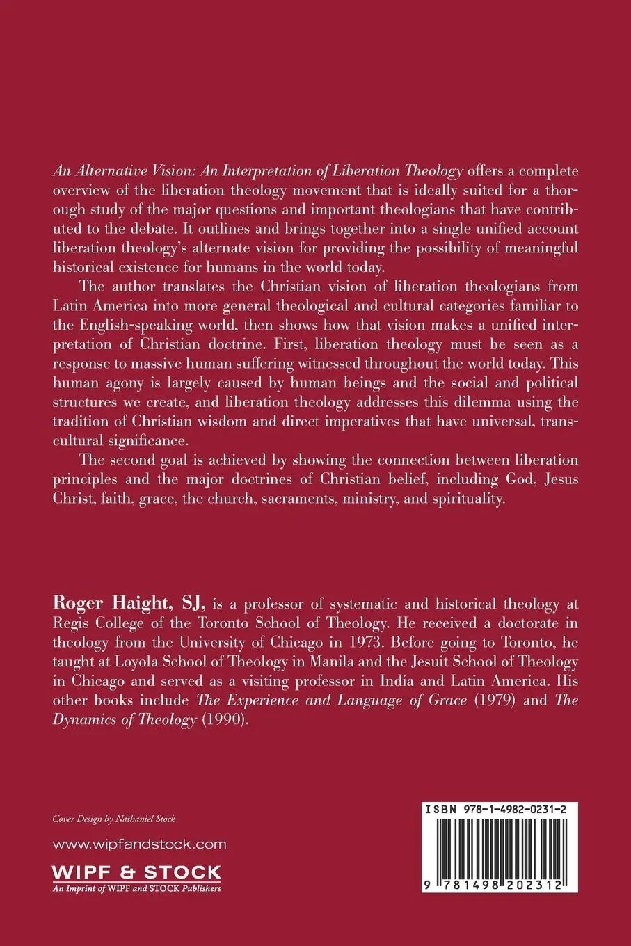 Rückseite: 9781498202312 | An Alternative Vision | Roger Sj Haight | Taschenbuch | Englisch