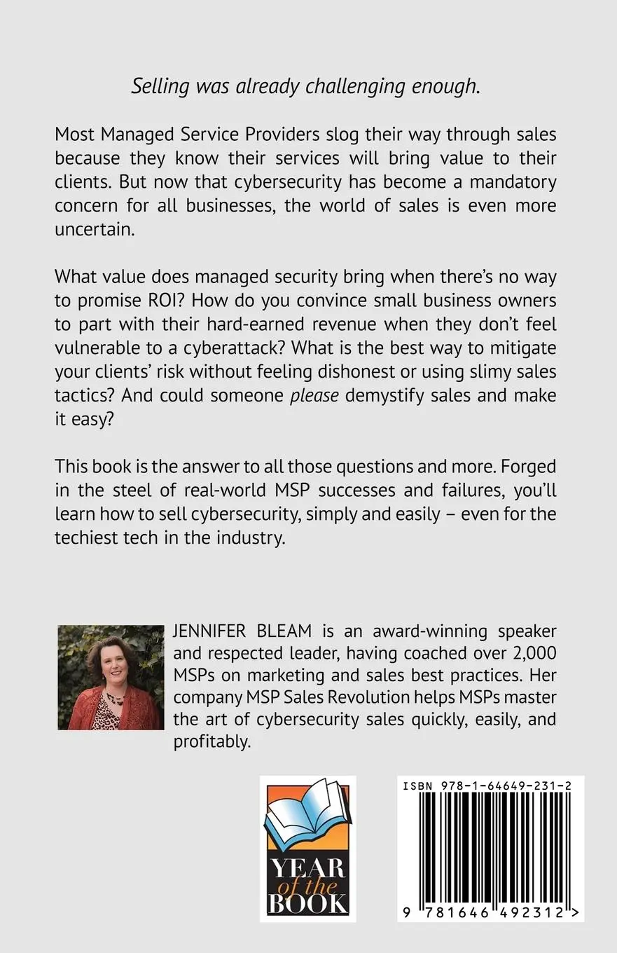 Rückseite: 9781646492312 | Simplified Cybersecurity Sales For MSPs | Jennifer Bleam | Taschenbuch