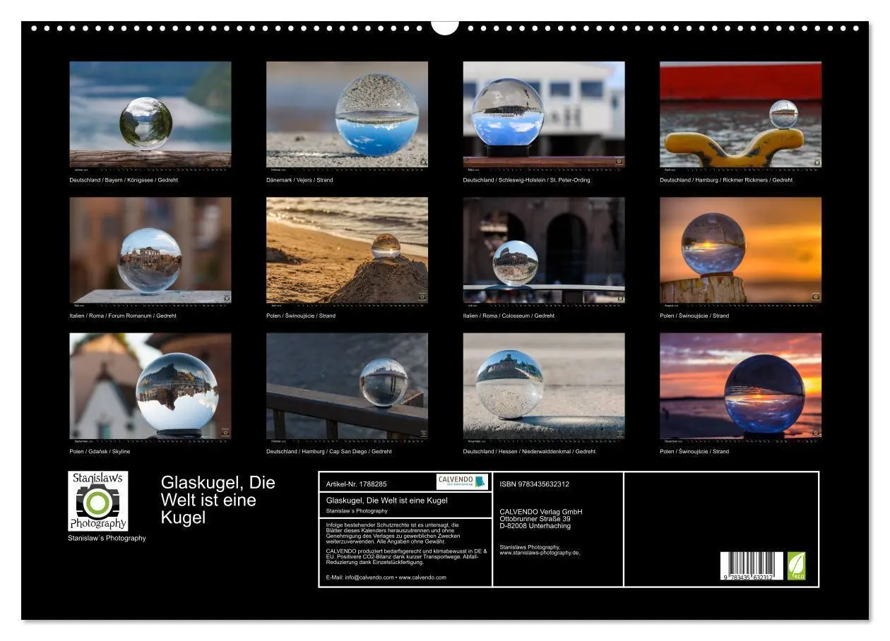 Bild: 9783435632312 | Glaskugel, Die Welt ist eine Kugel (Wandkalender 2025 DIN A2 quer),...