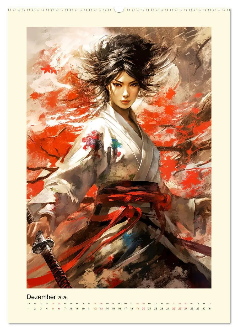 Bild: 9783516292312 | Samurai Amazonen (hochwertiger Premium Wandkalender 2026 DIN A2...