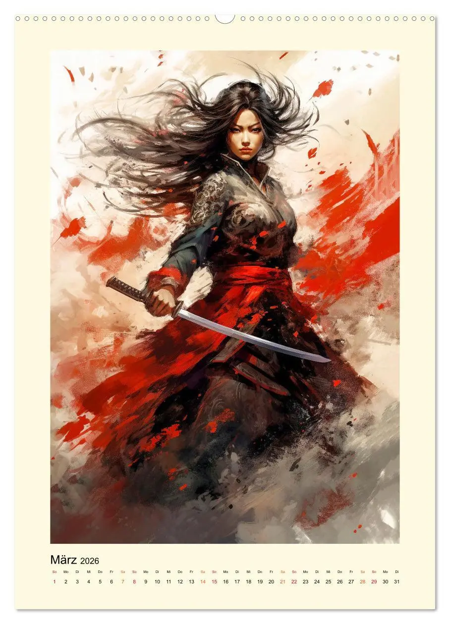 Bild: 9783516292312 | Samurai Amazonen (hochwertiger Premium Wandkalender 2026 DIN A2...