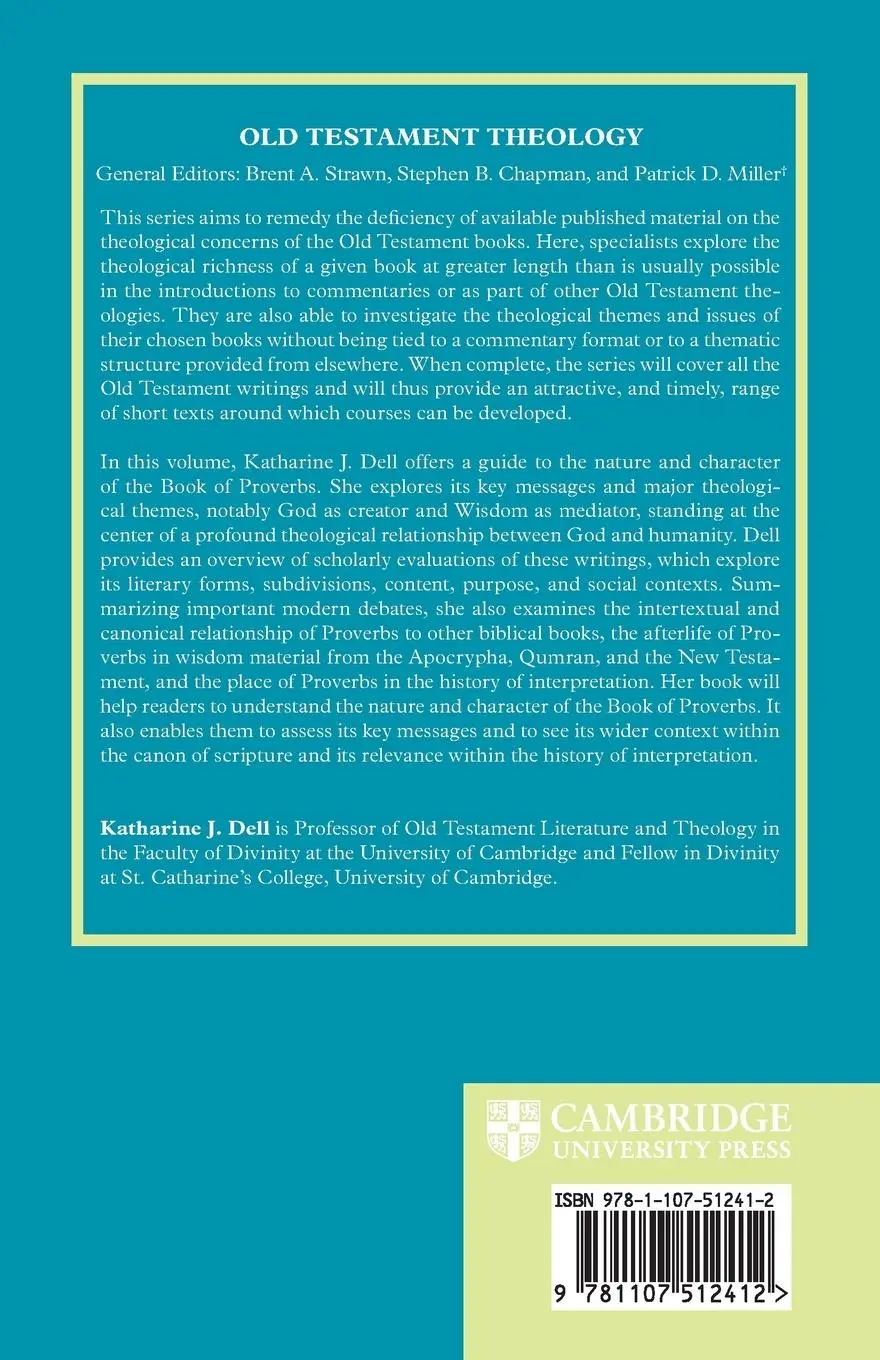 Rückseite: 9781107512412 | The Theology of the Book of Proverbs | Katharine J Dell | Taschenbuch