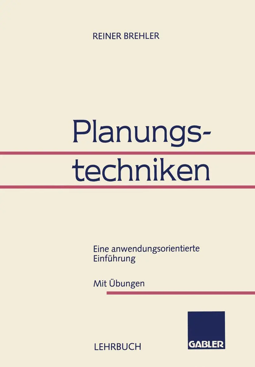 Cover: 9783409122412 | Planungstechniken | Eine anwendungsorientierte Einführung | Brehler