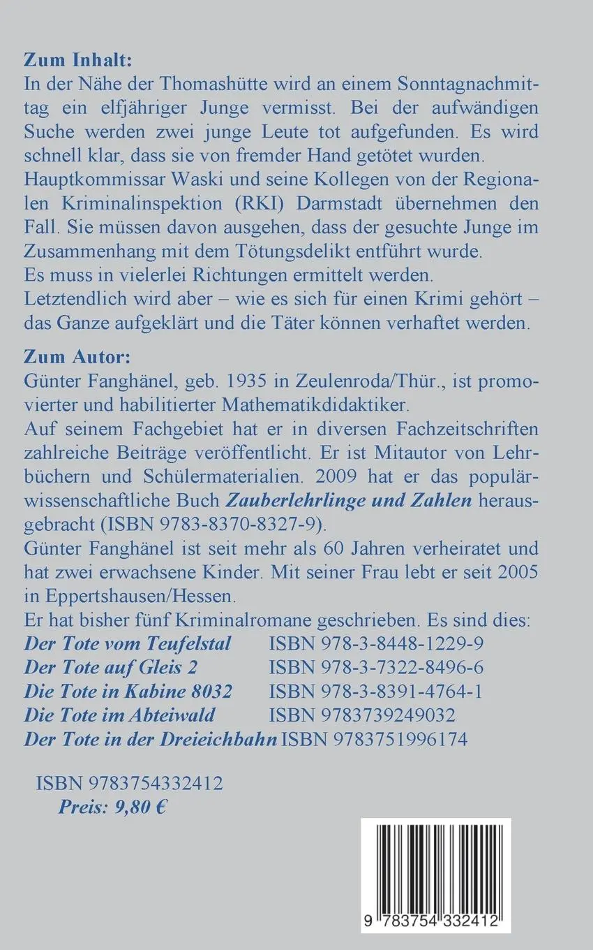 Rückseite: 9783754332412 | Die Toten bei der Thomashütte | Ein Epertshausen - Krimi | Fanghänel